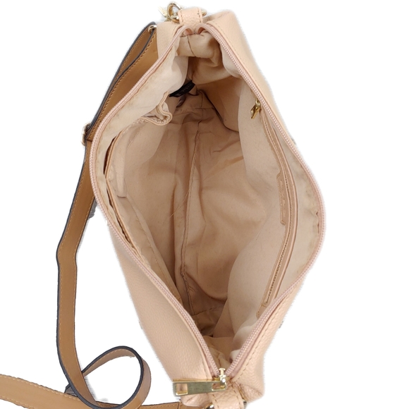 BCBG EUC Tan Faux Leather Adjustable Strap Crossbody/Shoulder Bag - Picture 4 of 7